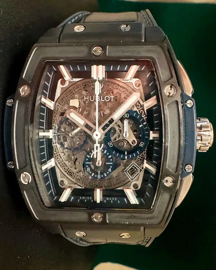 Hublot Spirit of Big Bang 45MM Skeleton Dial Leather/Rubber Strap (601.CI.7170.LR)