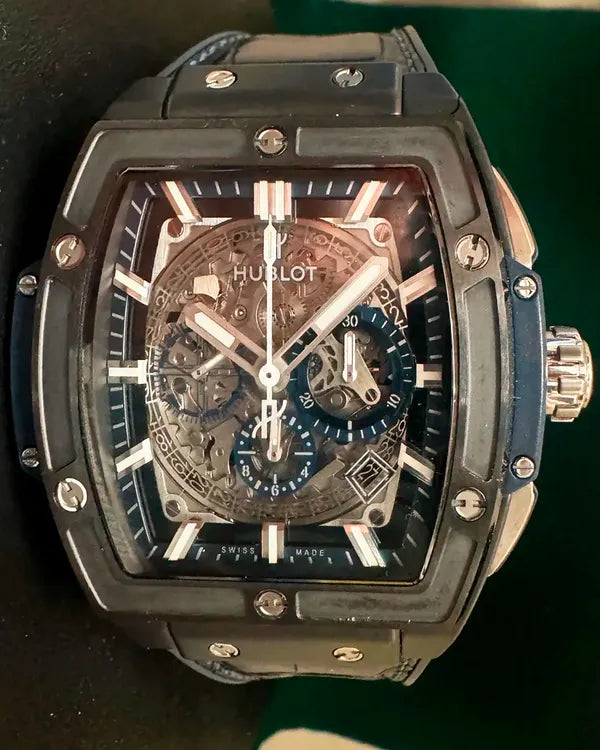 Hublot Spirit of Big Bang 45MM Skeleton Dial Leather/Rubber Strap (601.CI.7170.LR)