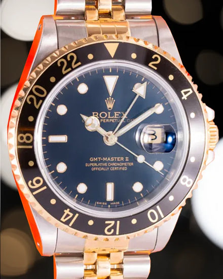 Rolex GMT-Master II 40MM Black Dial Two-Tone Jubilee Bracelet (16713)
