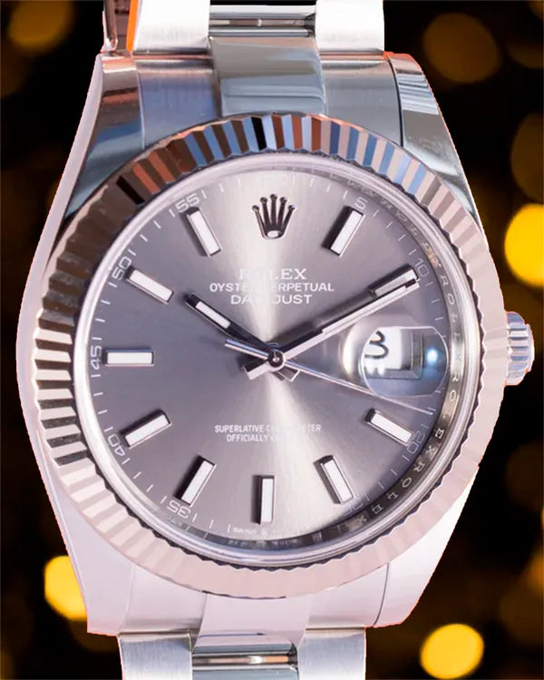2023 Rolex Datejust 41MM Rhodium Dial Oyster Bracelet (126334)