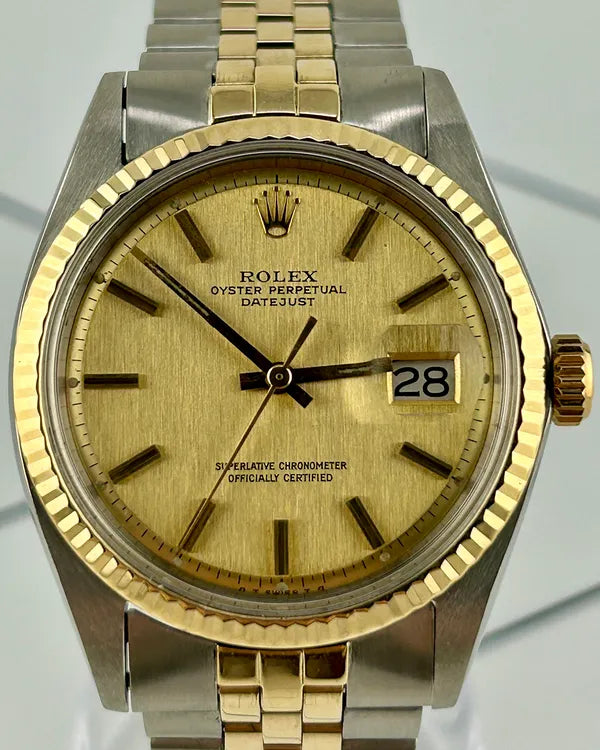 Rolex Datejust 36MM Champagne "Pie Pan" Dial Two-Tone Jubilee Bracelet (1601)