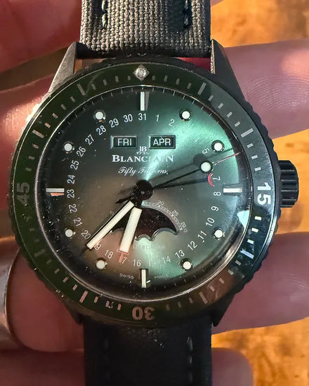 2024 Blancpain Fifty Fathoms 43.6MM Green Dial Textile Strap (5054-0153-B52A)