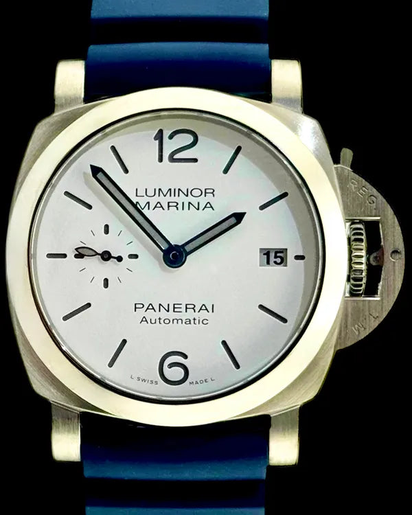 No Reserve - 2022 Panerai Luminor Marina 40MM White Dial Rubber Strap (PAM01271)