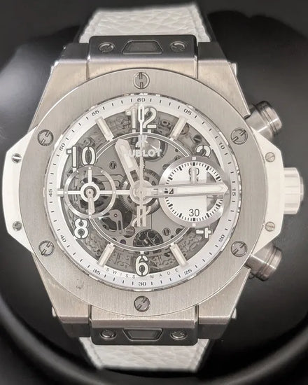Hublot Big Bang Unico Flyback Chronograph 42MM Skeleton Dial Leather Strap (441.NE.2011.RW)