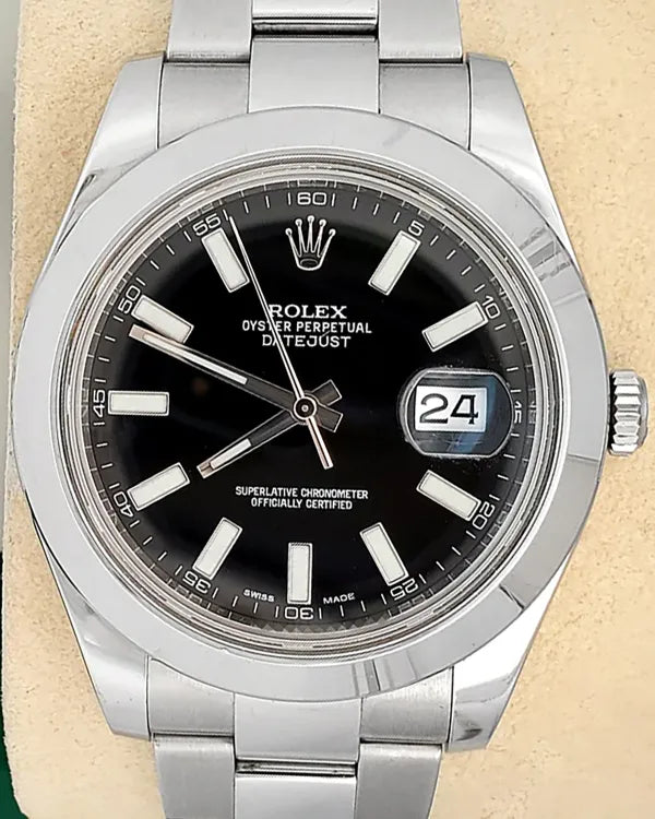2014 Rolex Datejust II 41MM Black Dial Oyster Bracelet (116300)