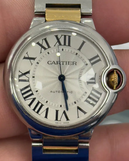 No Reserve - 2017 Cartier Ballon Bleu 36MM Silver Dial Two-Tone Bracelet (W2BB0012)