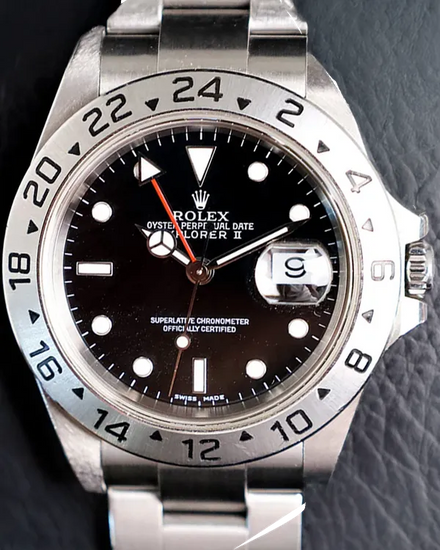 2001 (K Serial) Rolex Explorer II 40MM Black Dial Oyster Bracelet (16570)