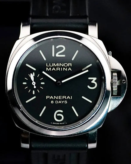 2016 Panerai Luminor Marina 8 Days L. E. 44MM Black Dial Rubber Strap (PAM00510)