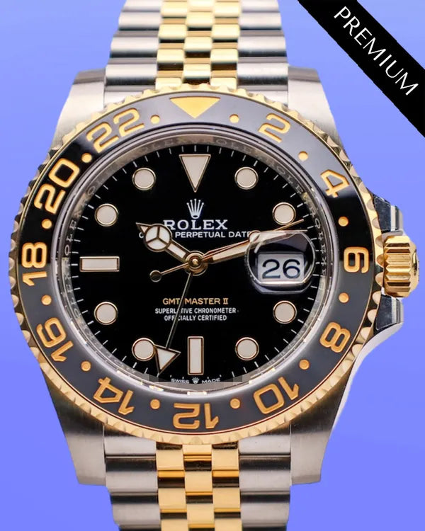 2024 Rolex GMT-Master II "Bumblebee" 40MM Black Dial Two-Tone Jubilee Bracelet (126713GRNR)