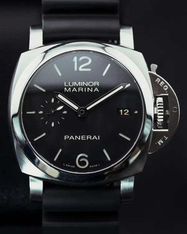 2016 Panerai Luminor Marina 1950 3 Days 42MM Black Dial Rubber Strap (PAM00392)