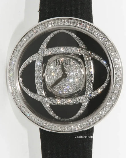 Piaget Limelight Gala Jazz Party 38MM Quartz Black Dial Leather Strap (G0A35156)