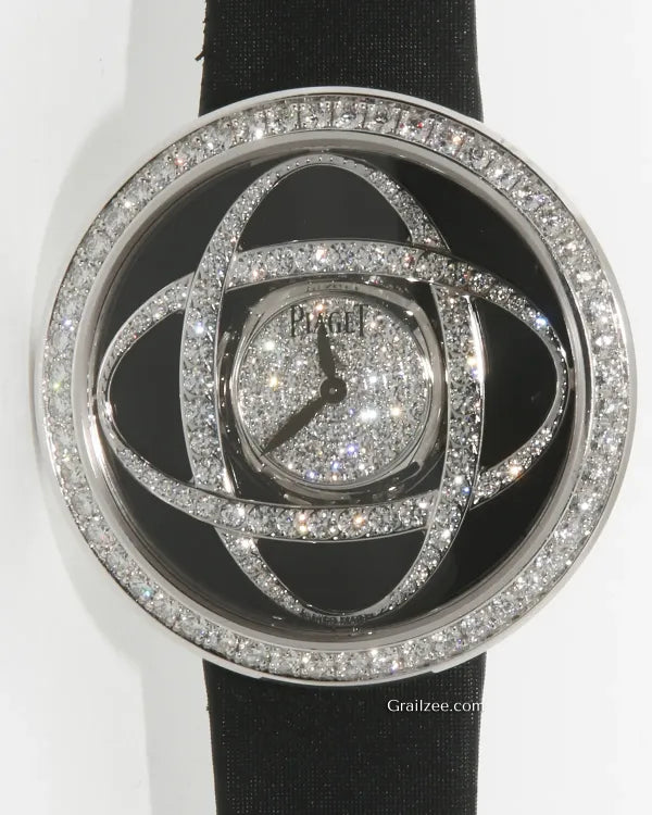 Piaget Limelight Jazz Party 38MM Quartz Black Dial Leather Strap (G0A35156)