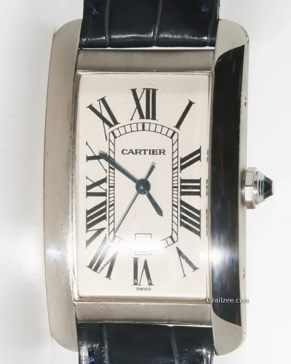 Cartier Tank Américaine 26MM Silver Dial Leather Strap (W2603256)