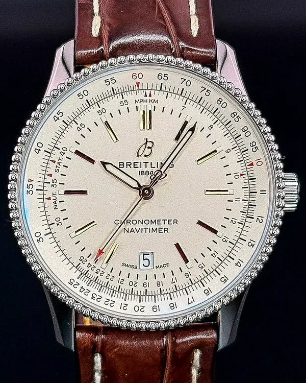 2024 Breitling Navitimer 41MM Silver Dial Leather Strap (A17326)