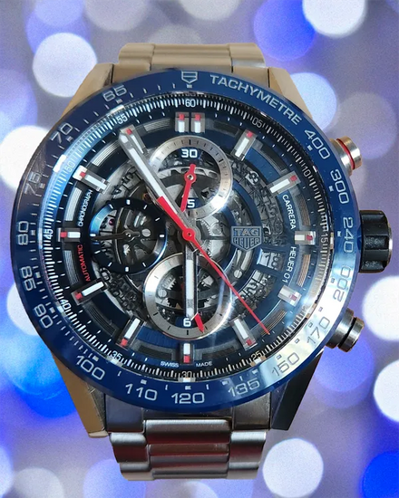 2022 Tag Heuer Carrera 43MM Skeleton Dial Steel Bracelet (CAR201T.BA0766)
