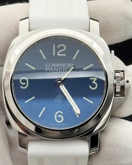 2024 Panerai Luminor Marina Base Logo 44MM Blue Dial Rubber Strap (PAM01623)