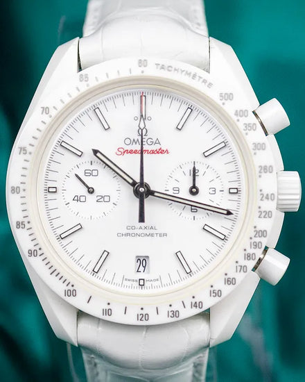 2020 Omega Speedmaster Dark Side of the Moon "White Side of the Moon" 44.25MM White Dial Leather Strap (311.93.44.51.04.002)
