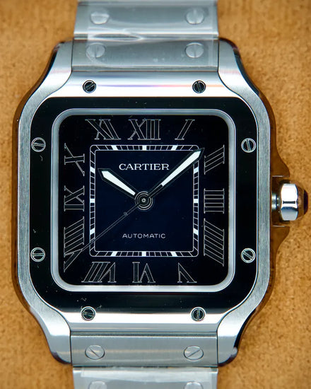 2025 Cartier Santos De Cartier 35.1MM Blue Dial Steel Bracelet (WSSA0063)