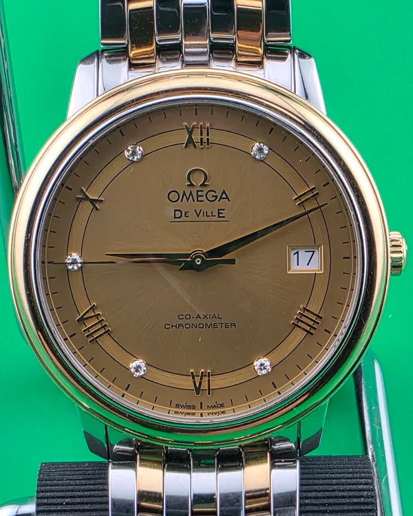 Omega De Ville Prestige 36.8MM Champagne Dial Two-Tone Bracelet (424.20.37.20.58.002)