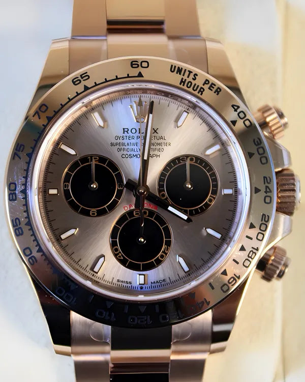 (Albert) 2025 Rolex Cosmograph Daytona 40MM Sundust Dial Rose Gold Oyster Bracelet (126505)