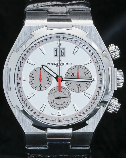 2016 Vacheron Constantin Overseas Chronograph 42MM Silver Dial Leather Strap (49150/000A-9017)