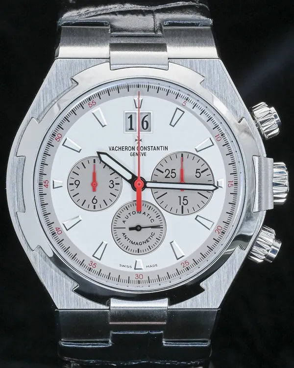 2016 Vacheron Constantin Overseas Chronograph 42MM Silver Dial Leather Strap (49150/000A-9017)
