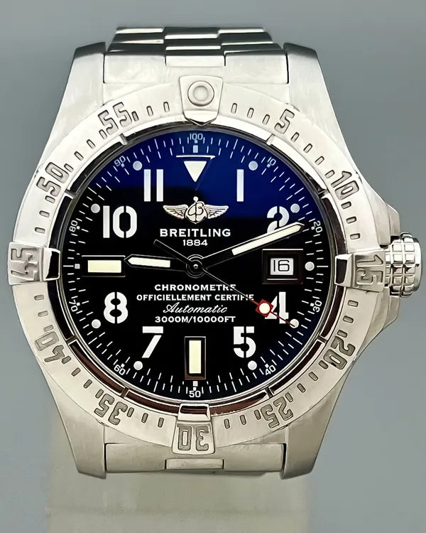 2013 Breitling Avenger Seawolf 45MM Black Dial Steel Bracelet (A1733010B906)