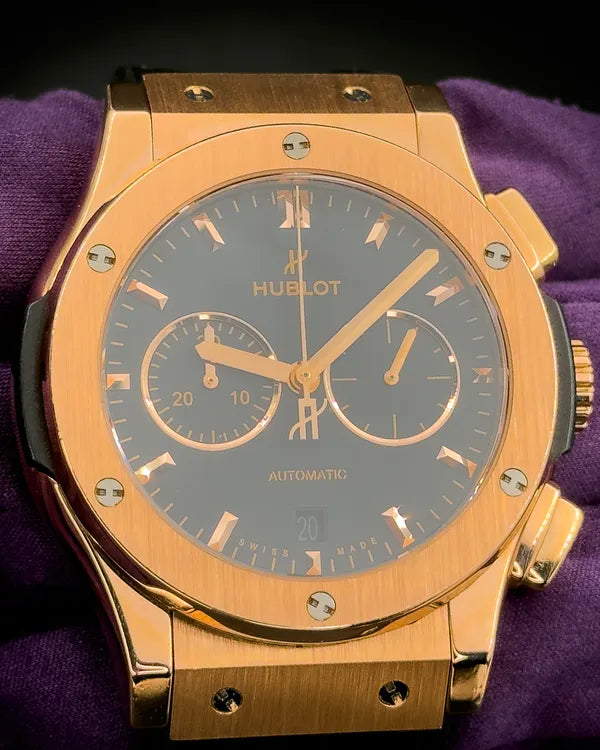 Hublot Classic Fusion 42MM Black Dial Leather Strap (541.OX.1181.LR)