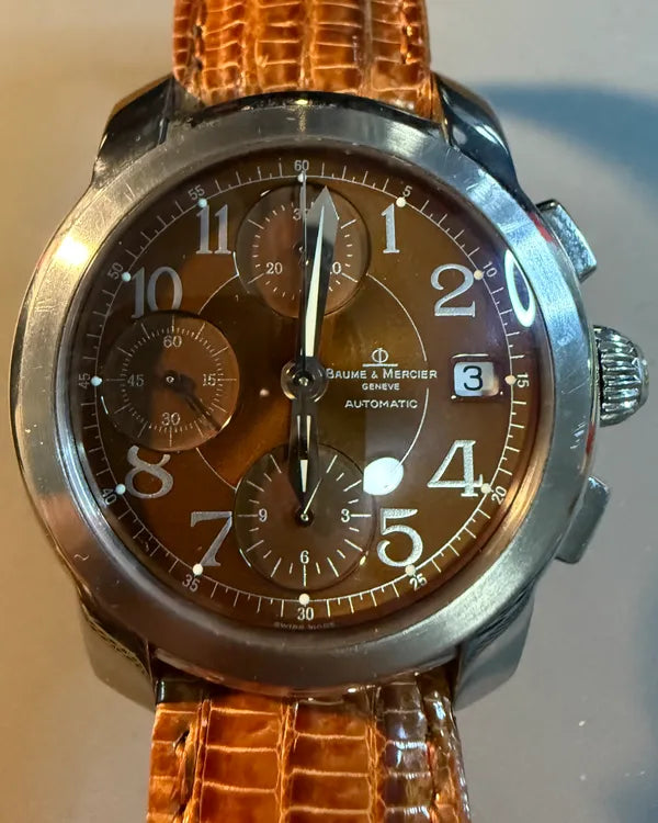 Baume & Mercier Capeland 39MM Brown Dial Leather Strap (MV045216)