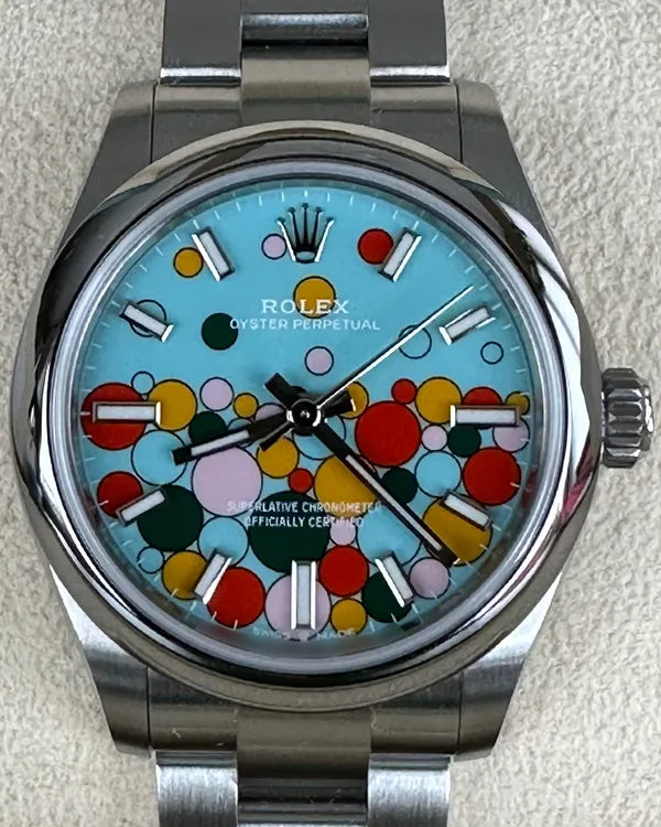 2023 Rolex Oyster Perpetual 31MM Turquoise "Celebration" Dial Oyster Bracelet (277200)