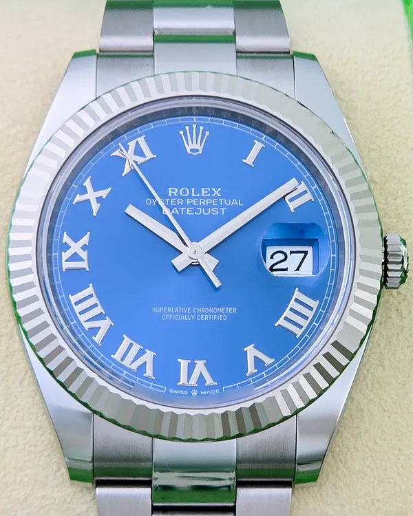 2023 Rolex Datejust 41MM Blue Dial Oyster Bracelet (126334)