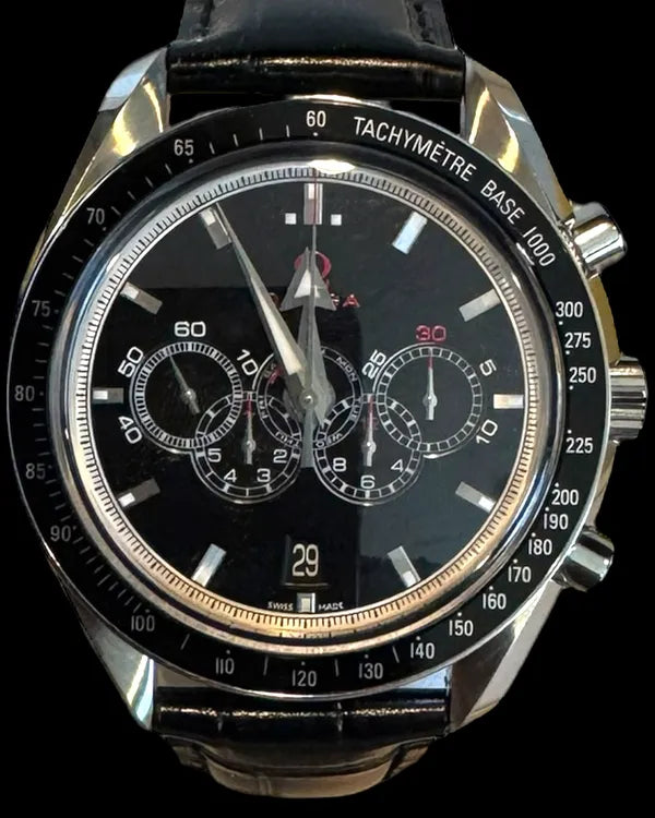 No Reserve - 2013 Omega Speedmaster Specialties Olympic Games Collection 44.25MM Black Dial Leather Strap (321.33.44.52.01.001)