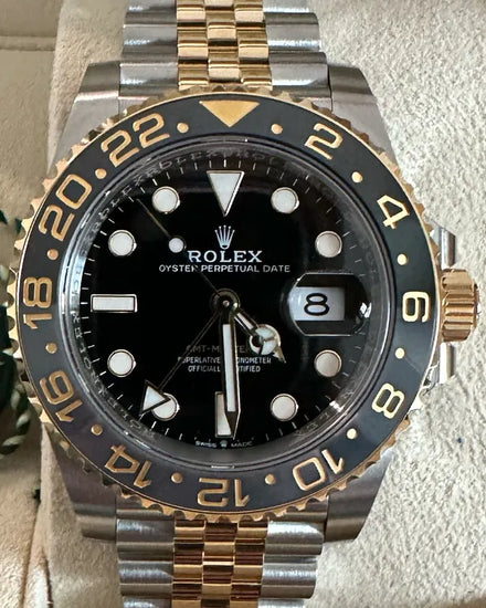 2024 Rolex GMT-Master II "Bumblebee" 40MM Black Dial Two-Tone Jubilee Bracelet (126713GRNR)