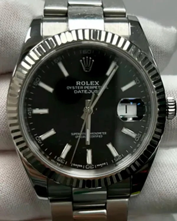 2018 Rolex Datejust 41MM Black Dial Oyster Bracelet (126334)