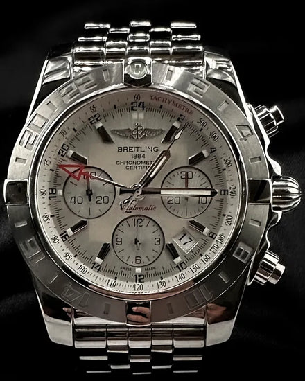 2008 Breitling Chronomat GMT 44MM Silver Dial Steel Bracelet (AB042011/G745)