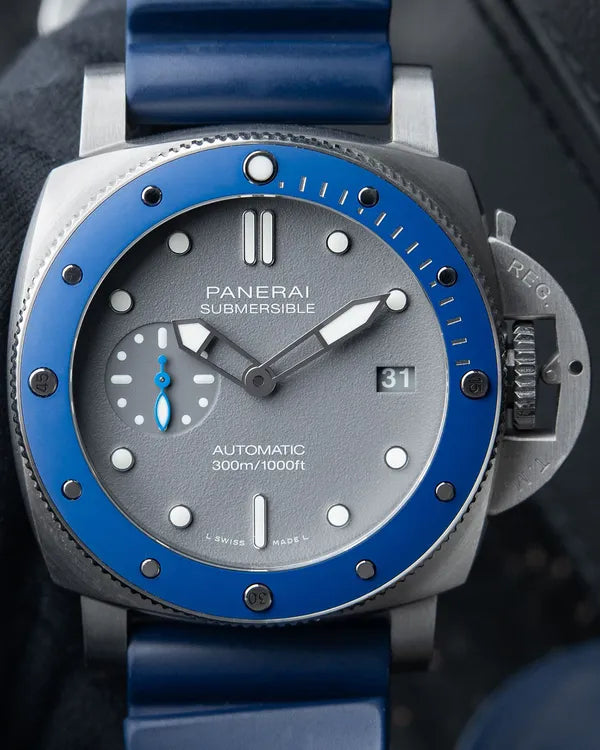 Panerai Submersible 42MM Grey Dial Rubber Strap (PAM00959)