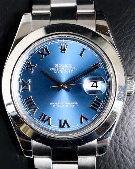 2015 Rolex Datejust 36MM Blue Dial Oyster Bracelet (116200)