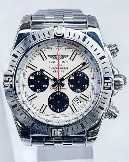 2019 Breitling Chronomat Airborne "Panda" 44MM Silver Dial Steel Bracelet (AB01154G/G786)