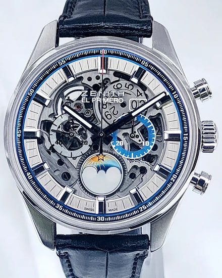 2019 Zenith El Primero Chronomaster 45MM Skeleton Dial Leather Strap (03.2530.4047/78.C813)