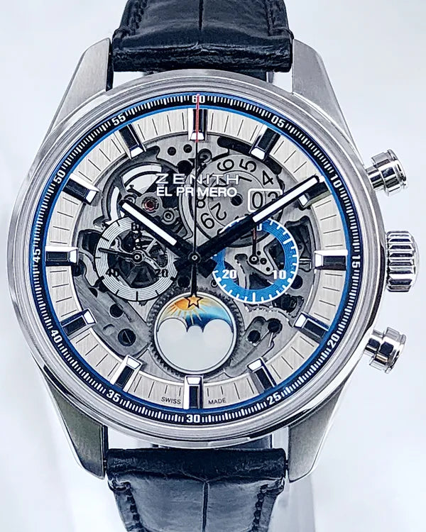 2019 Zenith El Primero Chronomaster 45MM Skeleton Dial Leather Strap (03.2530.4047/78.C813)