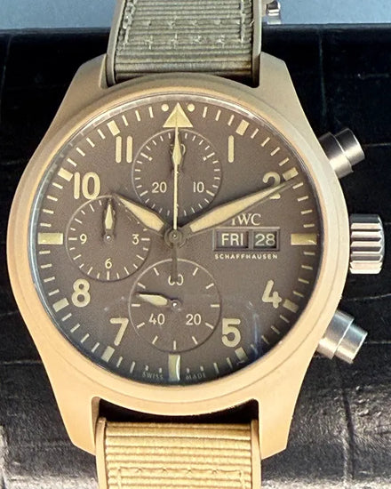 2023 IWC Schaffhausen Pilot Top Gun "Mojave Desert" 41MM Brown Dial Textile Strap (IW389402)