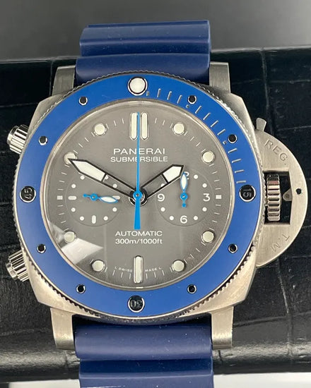 2022 Panerai Submersible Chrono "Guillaume Nery" Edition 47MM Grey Dial Rubber Strap (PAM00982)
