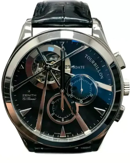 2015 Zenith El Primero Grande Class Tourbillon 45MM Black Dial Leather Strap (65.0520.4035/21.C492)