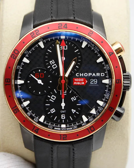 Chopard Mille Miglia Zagato Special Edition 42.2MM Black Dial Leather Strap (168550-6001)