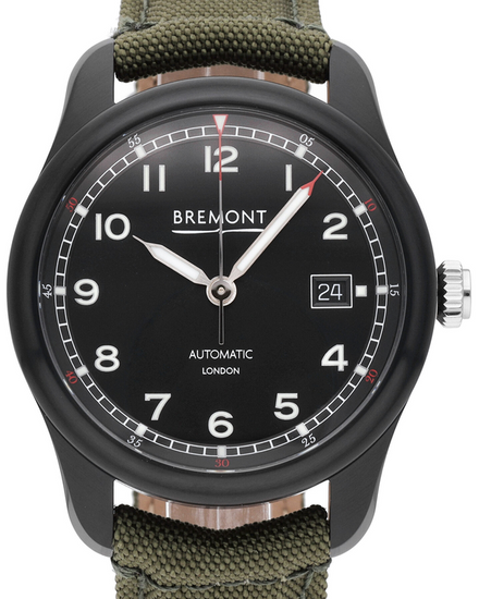 Bremont Airco Mach 1 Jet 40MM Black Dial Textile Strap (AIRCO-M1-JET-R-S)
