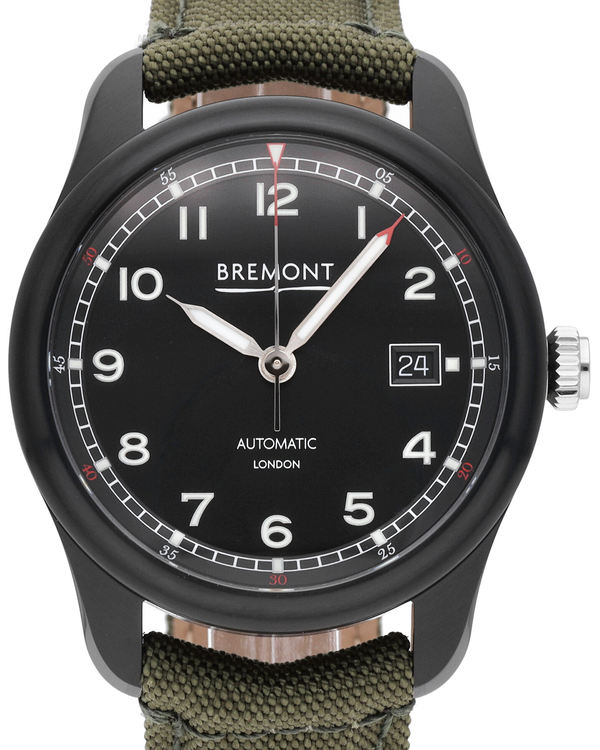 Bremont Airco Mach 1 Jet 40MM Black Dial Textile Strap (AIRCO-M1-JET-R-S)