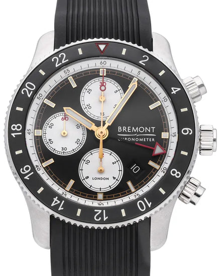 Bremont Supermarine 43MM Black Dial Rubber Strap (SMARINECHRONO-BK-R-S)