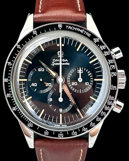 No Reserve - 2024 Omega Speedmaster First Omega in Space 39.7MM Blue/Grey Dial Leather Strap (310.32.40.50.06.002)