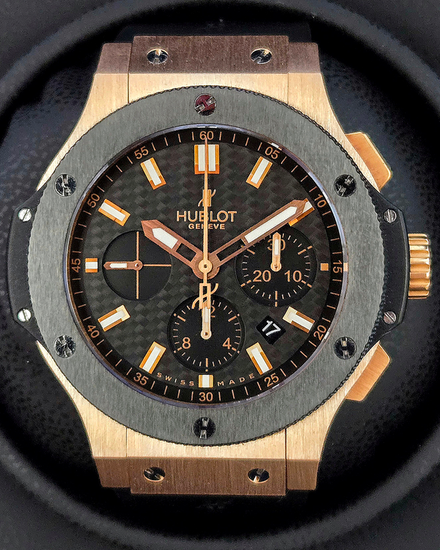 2010 Hublot Big Bang 44MM Carbon Fiber Dial Rubber Strap (301.PM.1780.GR)