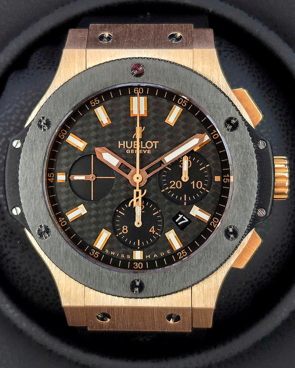 2010 Hublot Big Bang 44MM Carbon Fiber Dial Rubber Strap (301.PM.1780.GR)
